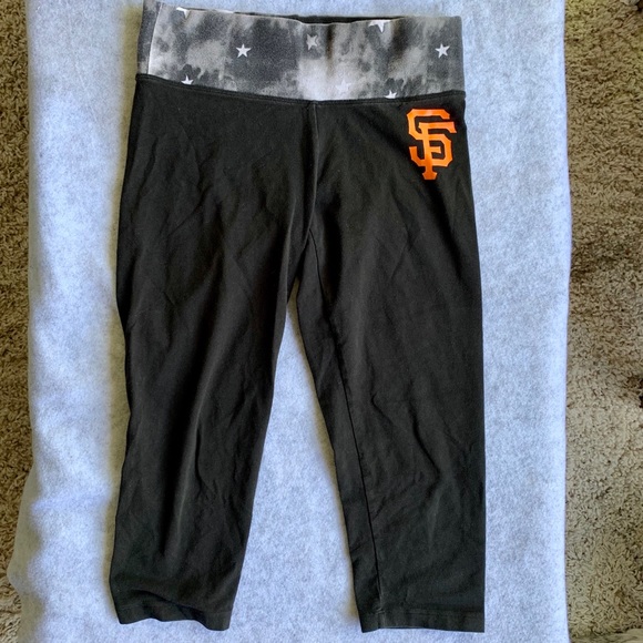 PINK Victoria's Secret Pants - Y2K holdover style Pink San Francisco Giants Workout Capris